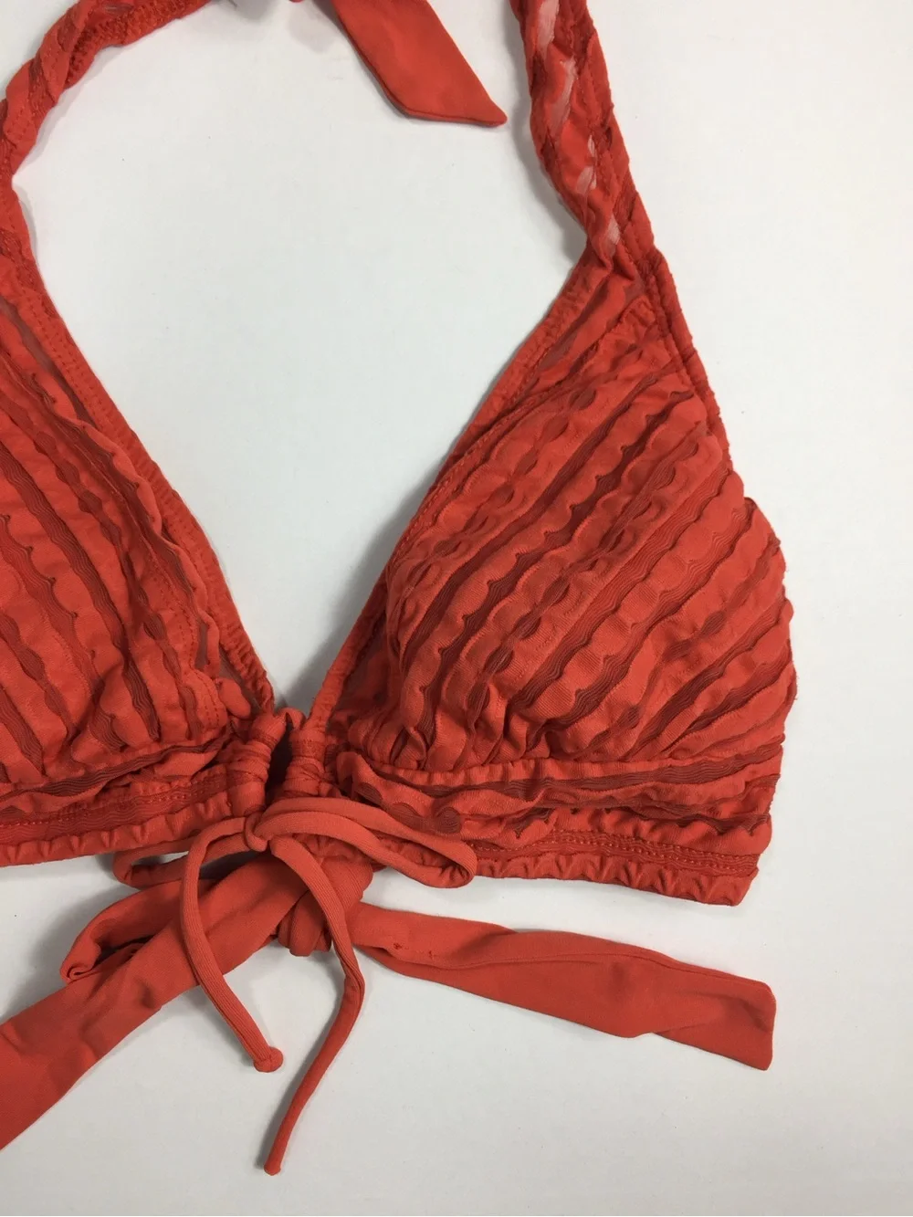Robin Piccone Carly Keyhole Bikini Top in Pimento